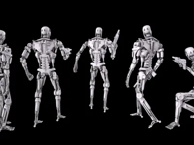 Terminator T-800 Endoskeleton Bundle 3D print model