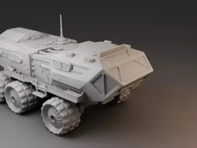 All-terrain vehicle for research 3D print model