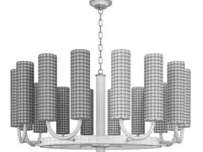 GOLD SEA GLASS CHANDELIER 2 Low-poly 3D model