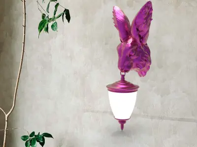 Rabbit Head Wall Lamp 3D print model