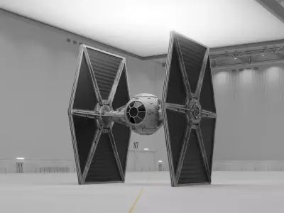 Star Wars TIE Fighter Low-poly 3D model
