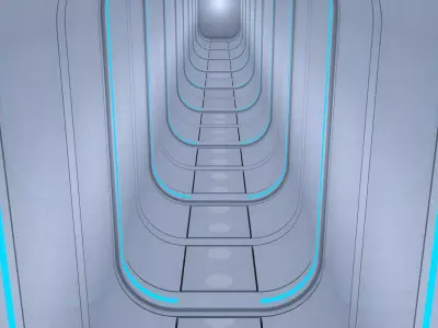 Sci Fi Tunnel 3D model 43