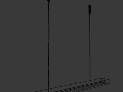 Ceiling Wood Lamp 3D model