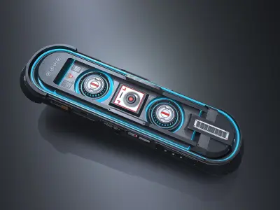 Sci-Fi Hoverboard  Low-poly 3D model