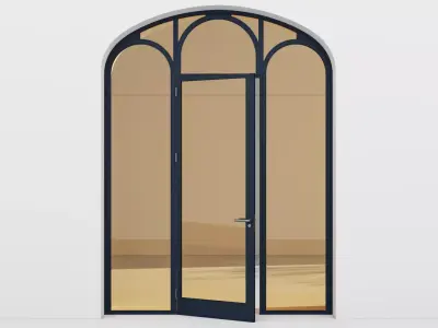 Aluminium door 357 3D model