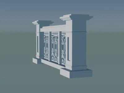 3D Concrete Balustrade 3D print model