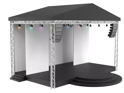 Concert Stage 2 Low-poly 3D model