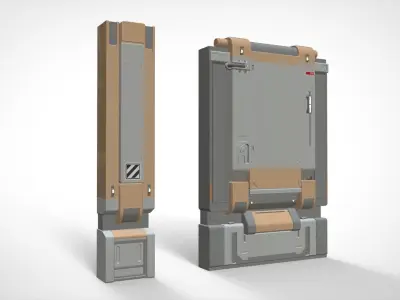 sci-fi Architecture kitbash 19 3D model