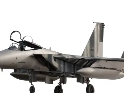 DETAILED McDonnell Douglas F-15 Eagle with interior 3D model