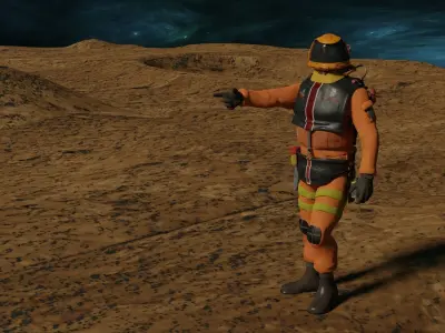 Space miner suit 3D model