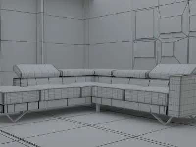 Living Room Sofa 3D model