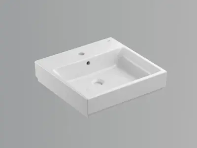Cube Countertop Basin 50 Set 3D model