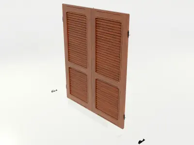 Wood Shutters 3D model