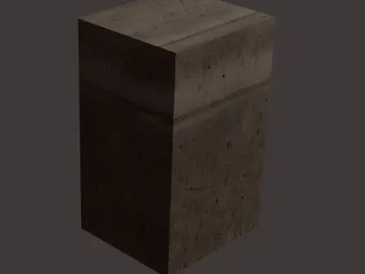 Minimalistic Stone Bollard 3D model