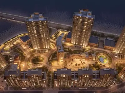 Apartment building downtown 3d model 3D model