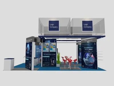 Island Booth-Tech 3D model