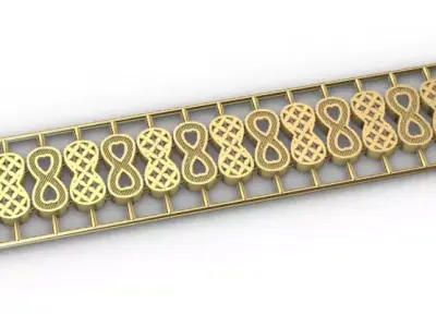 Gold bracelet chains new collection 11-20 3D print model 3D print model