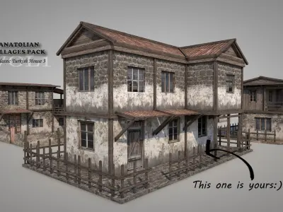 Anatolian Village House 4 Low-poly 3D model