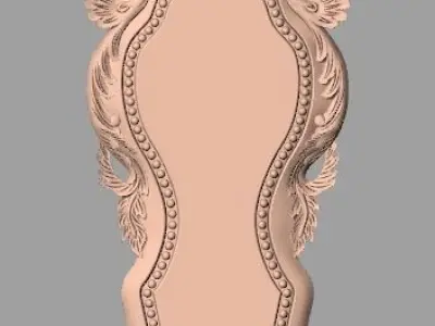 European style flower 3D relief STL Model for cnc engraving E099 3D model