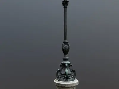 Street lamp Paris 3D model