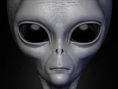 Realistic Alien 8 Sculpt 3D model