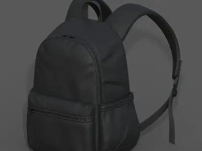 Backpack bag baggage Color 3d low poly  Low-poly 3D model