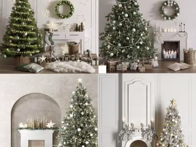 Christmas Decoration Set Collection 01 3D Model Pack