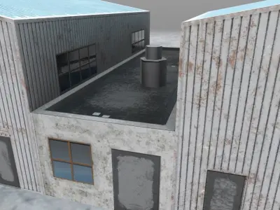 LHBP Hangar 2 Low-poly 3D model