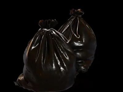 trashbag PBR trash bags - garbage bags Low-poly 3D model