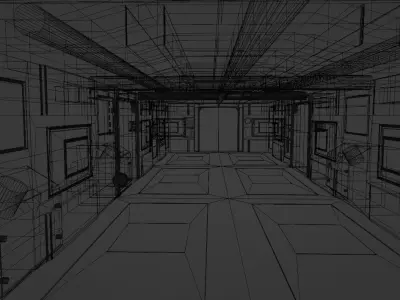 Sci-fi Spaceship Interior 3D model purchase