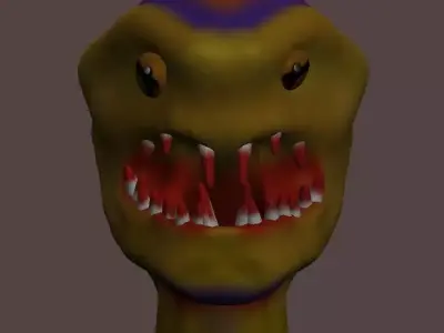 Alien-creature-obj-3D Model monster head Low-poly 3D model