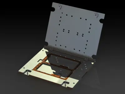 Standard Aluminium PCB Router Fixture 3D model