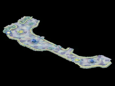 Disney main city - Ground 05 3D model