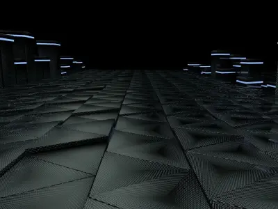 Future Technology Cyberpunk Tunnel 3D model