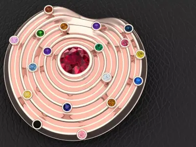 Solar System Necklace 3D print model