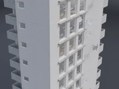 High Rise 1 Low-poly 3D model