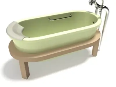 Bathroom Bathtub Fixture 3D model
