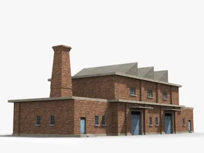 Factory xx19 Low-poly 3D model