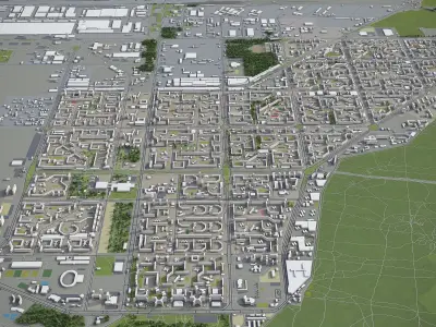 Tolyatti  Low-poly 3D model