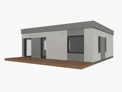 House collection 4 low poly townhouse Low-poly 3D model