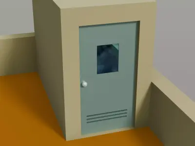 Low Poly Modern City Office Building Low-poly 3D model