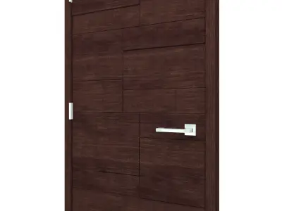 Door-015 modern wooden door 3D model