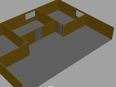 Free Low-Poly House Floor Plan Maya ma and mb and FBX Format Free low-poly 3D model