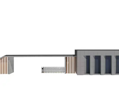 Security guard booth 3D model