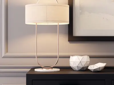 Console whith decor 3 3D model