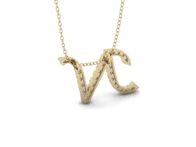 Pendant Alphabet Letter N 3D print model