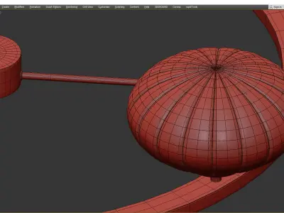 Pim 6 Light Chandelier Low-poly 3D model