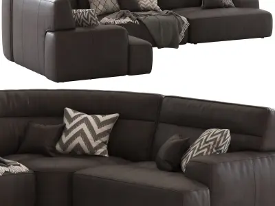 Coco Republic Estancia Leather Alvaro Sofa2 3D model