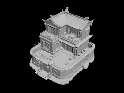  courtyard 3D model