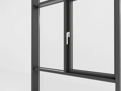 Panoramic glazing Stained glass 77 Low-poly 3D model